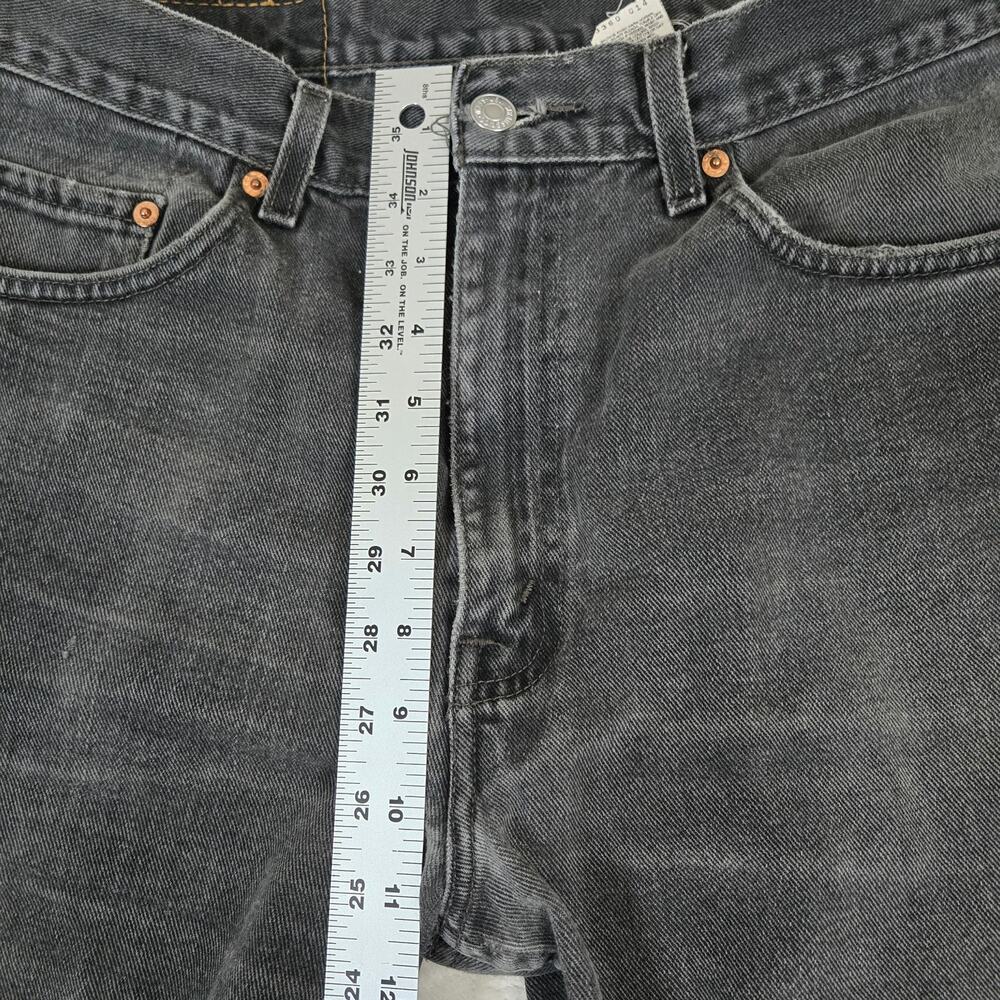 Levi's 505 Jeans Black 34x34 Straight Leg Mens Denim Jeans 0816 - Picture 5 of 11